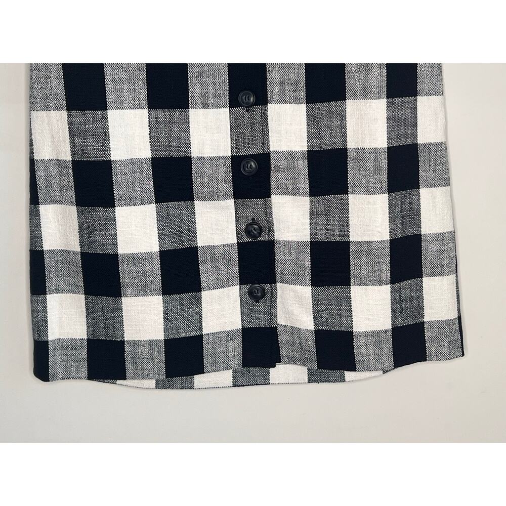 Talbots Gingham Button Front Knee Length A-Line S… - image 5